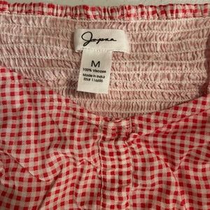 Red and White Japna Top